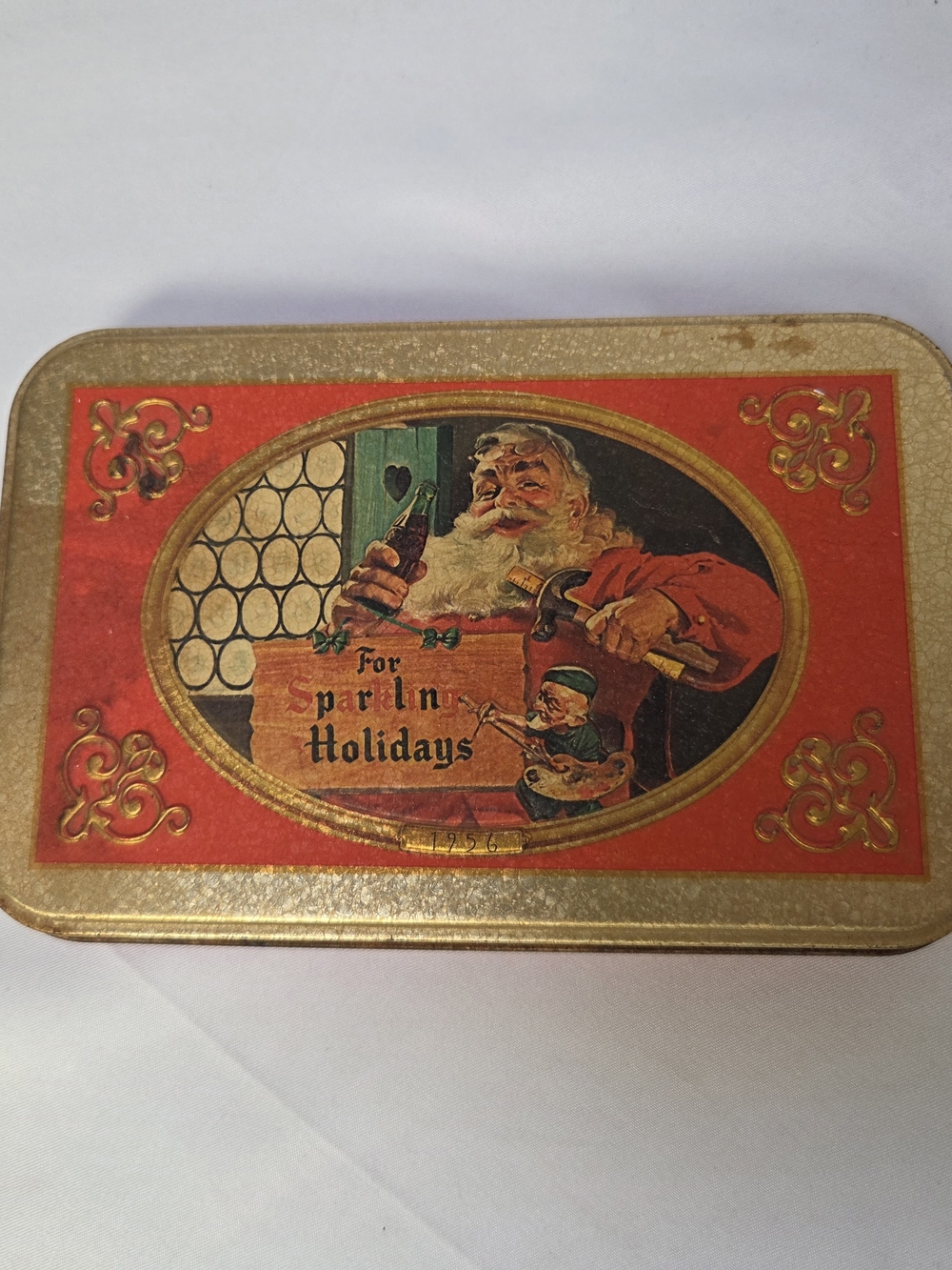 Coca-Cola Coke Santa Claus Christmas Playing Cards Decks Tin New Unused